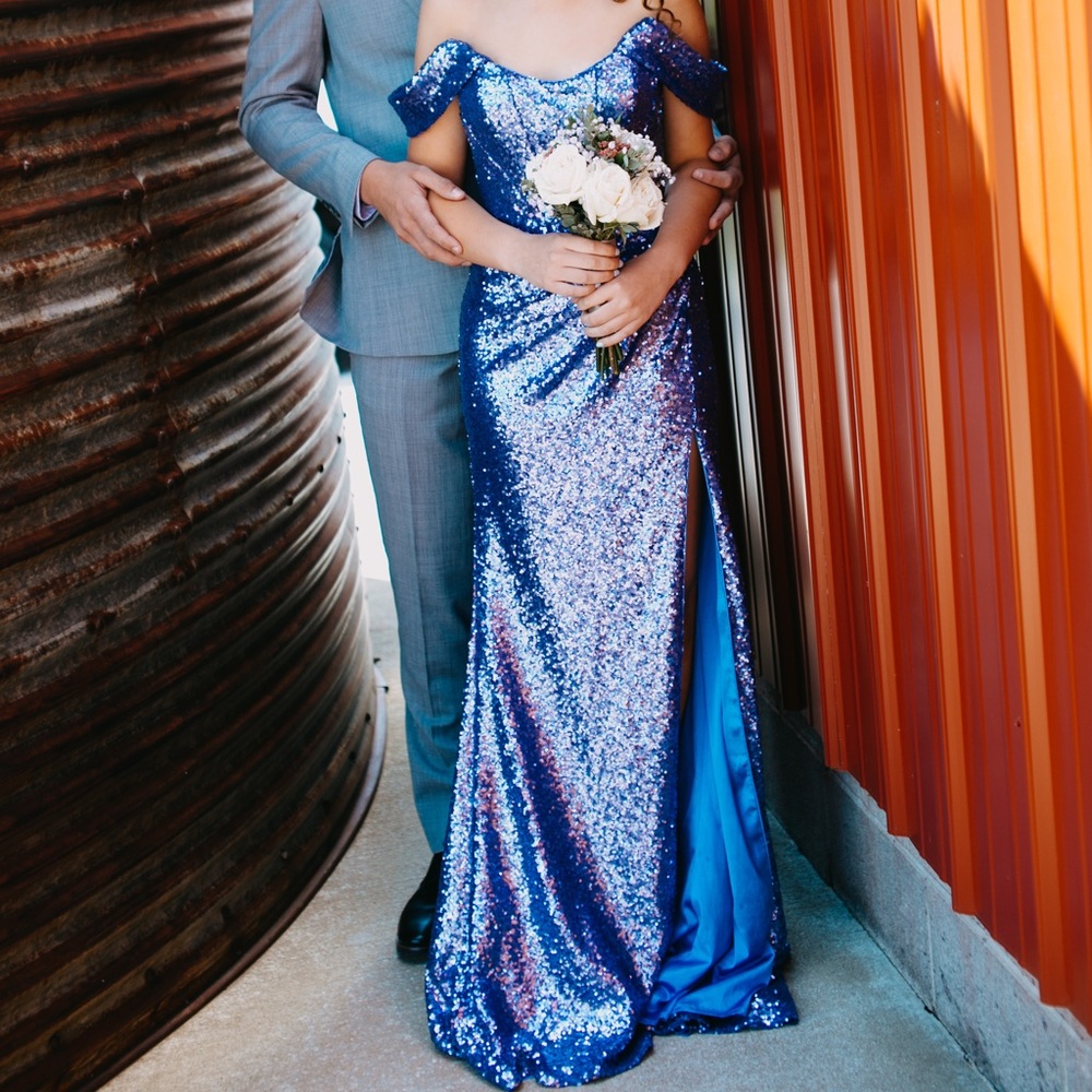 Sherri Hill Periwinkle Prom Dress